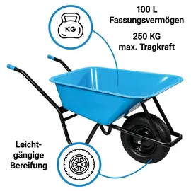 BITUXX Schubkarre 100 l 250 kg