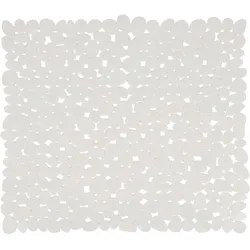 Badematte 53x53cm MSV Stone Design in Weiß