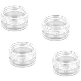 Transparente Leer Döschen, 4 Stück Cremedose Mini Dosen, Kosmetikbehälter, Reise Probenbehälter, für Lippenbalsam, Lotion, Creme