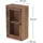 DESIGN DELIGHTS Wand-Hängeschrank, Natur, Holz, 30x50x16 cm, Wohnzimmer, Wohnwände, Hängeelemente