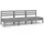 vidaXL 3-tlg. Garten-Lounge-Set Grau Kiefer Massivholz