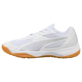 Puma Solarflash Iii W+Indoor Court Shoe, Puma White Lilac Crush Berry, 48.5 EU