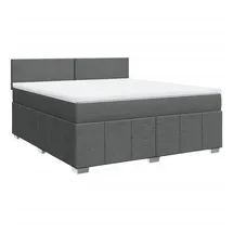 vidaXL Boxspringbett 180 x 200 cm Dunkelgrau