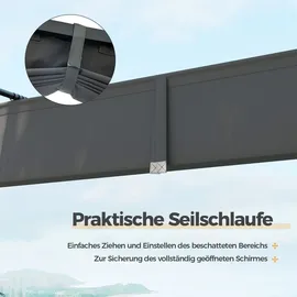 Costway Pergola 3,1 x 3,1 m Grau/Schwarz