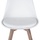 ETC Shop etc-shop Esszimmerstühle Eiche weiß Schalenstühle 4er Set Küchenstühle Holz, Kunststoff, PP Sitzpolster, PU Leder, BxTxH 48x42x82 cm, 4er Set