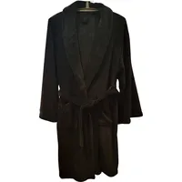 Bademantel Unisex Microfaser Saunamantel Morgen Supersoft Fleece Cashmere Touch Mantel Damen & Herren viele Farben und Größen (DE/NL/SE/PL, Alphanumerisch, XXL, Regular, Regular, Schwarz) - XXL