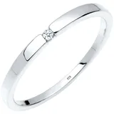 Elli DIAMONDS Ring Damen Verlobungsring Klassiker mit Diamant (0.02 ct.) in 925 Sterling Silber