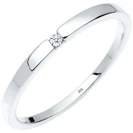 Elli DIAMONDS Ring Damen Verlobungsring Klassiker mit Diamant (0.02 ct.) in 925 Sterling Silber