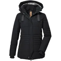 G.I.G.A. DX Damen Steppjacke mit abzippbarer Kapuze/Funktionsjacke in Daunenoptik GW 25 WMN QLTD JCKT, schwarz, 46,