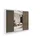 altdecor Schiebetürenschrank 250 x 215 x 61 cm Weiß/Eiche Wotan
