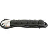 Brennenstuhl Steckdosenverteiler IP44 6-fach schwarz 2m H07RN-F 3G1,5