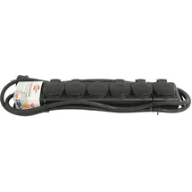 Brennenstuhl Steckdosenverteiler IP44 6-fach schwarz 2m H07RN-F 3G1,5