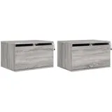 vidaXL Hängenachtschrank 50 x 36 x 216 cm Grau