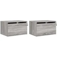 vidaXL Hängenachtschrank 50 x 36 x 216 cm Grau