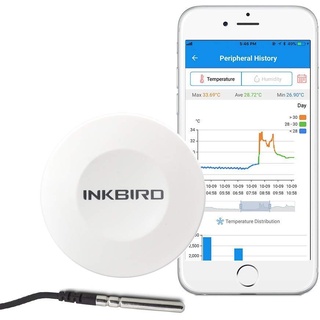 Inkbird IBS-TH1 Innen Außen Thermometer Bluetooth Hygrometer mit LED Bildschirm Smart Sensor App