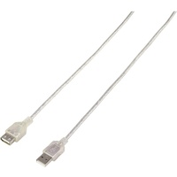 Renkforce USB-Kabel USB 2.0 USB-A Stecker 1.80 m Durchsichtig