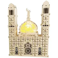 Eid Mubarak Countdown-kalender Mit Leuchtender Schubladendekoration