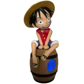 TEKNOFUN Luffy Barrel Alarm Clock blau/braun/rot/gelb