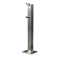 Cleanotec HS4 ALL-IN-ONE Hygienesäule mit Desinfektionsspender 9655 , Material: Edelstahl