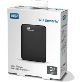 Western Digital Elements Portable 3 TB USB 3.0 WDBU6Y0030BBK-WESN