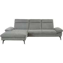 Hukla Eckcouch Polyester L-Form 3-Sitzer Grau