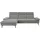 Hukla Eckcouch Polyester L-Form 3-Sitzer Grau