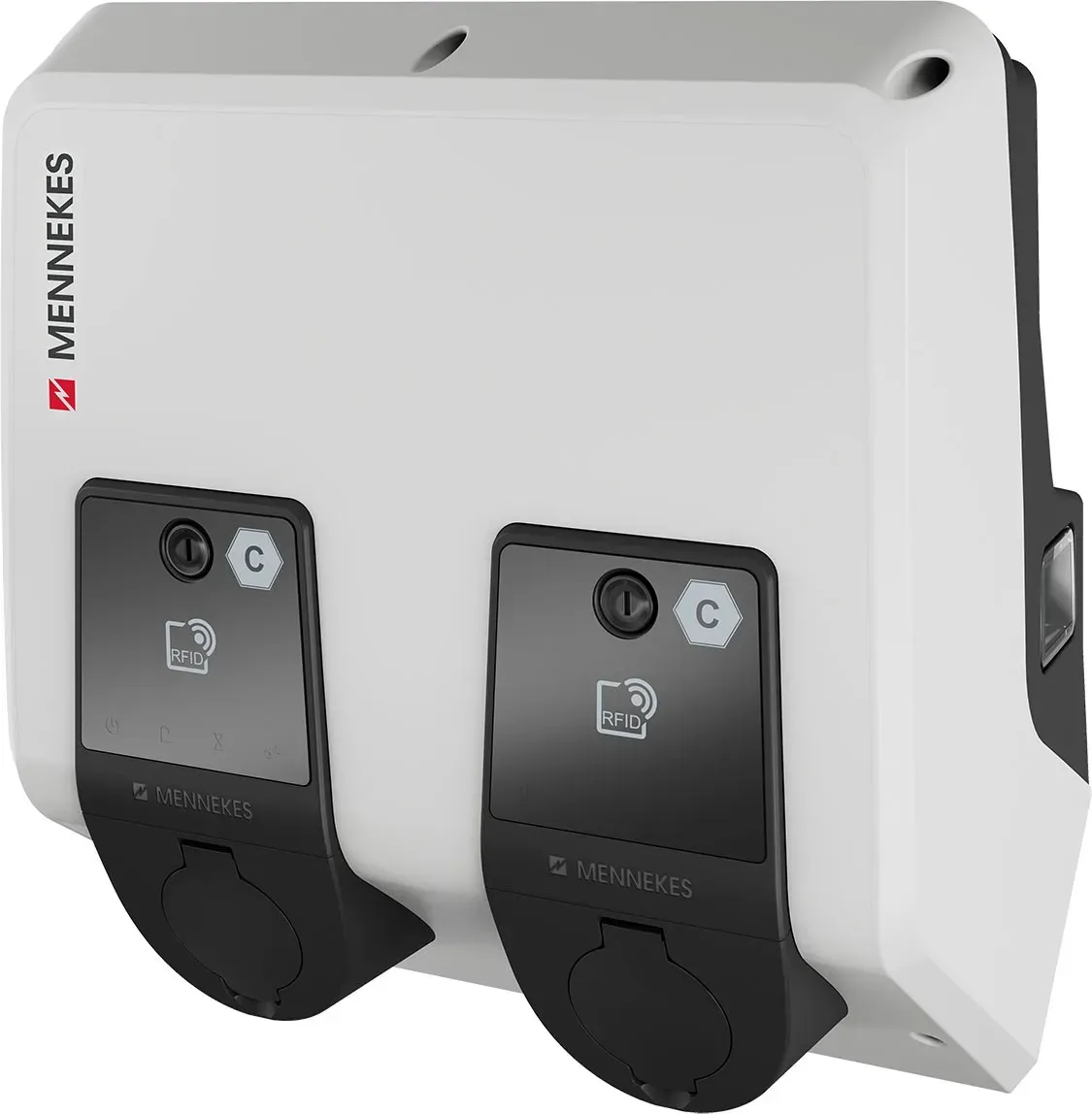 Mennekes E-Mobil. Twincharge Doppelwallbox AMTProf TCX 22 Tw
