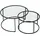 [en.casa] Kokkola Schwarz Glas 60 x 60 x 39 cm