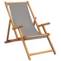 vidaXL Gartenstuhl 59 x 59 x 108 cm grau 1 St.