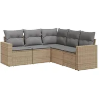 vidaXL Garten-Lounge-Set 5-tlg. beige
