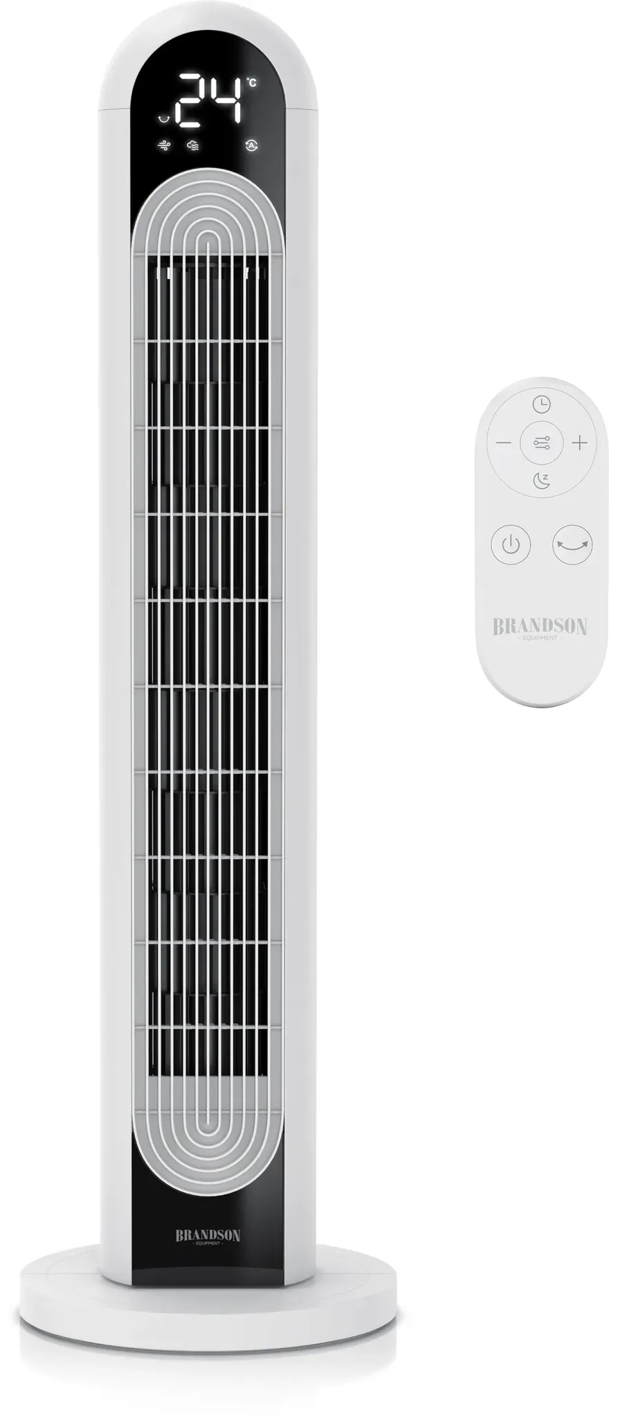 Turmventilator mit Fernbedienung & DC-Motor Weiß