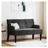 vidaXL Sitzbank Chesterfield Schwarz 112 x 65,5 x 75 cm