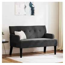 vidaXL Sitzbank Chesterfield Schwarz 112 x 65,5 x 75 cm