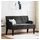 vidaXL Sitzbank Chesterfield Schwarz 112 x 65,5 x 75 cm