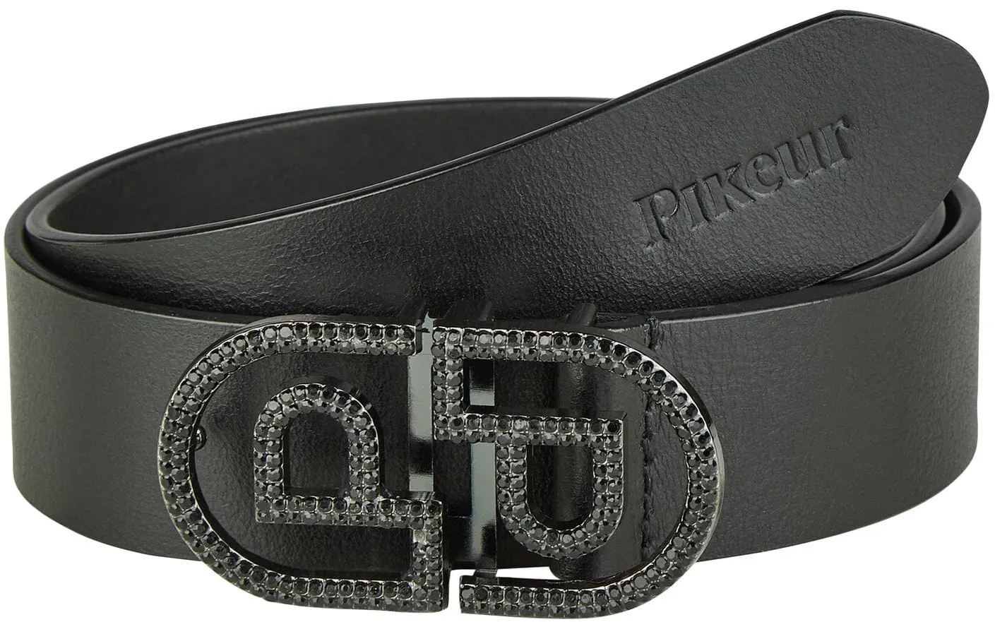 PIKEUR Selection Ledergürtel Glitzer black