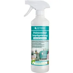 HOTREGA® Polstermöbelimprägnierung, Langzeit-Abperlschutz vor Durchfeuchtung, Verschmutzung und Fleckbildung, 500 ml - Flasche