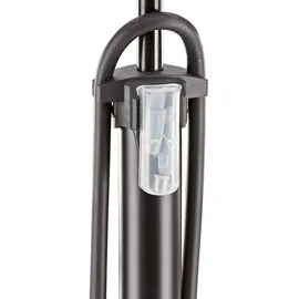 Prophete Standluftpumpe mit Manometer für alle Ventilarten, schwarz/orange