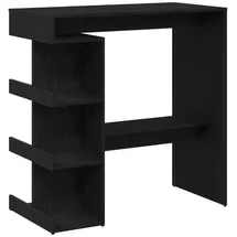 vidaXL Bartisch mit Ablagen Schwarz Eiche 100x50x101,5 cm