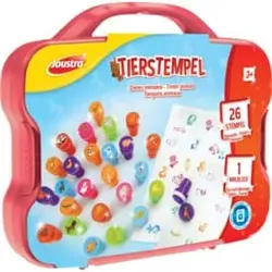 Kinderstempel Tiere 26ST JOUSTRA J41806 im Kunststoffkoffer