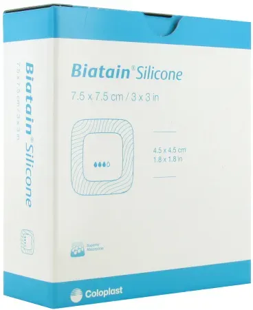 Coloplast Biatain Silicone Schaumverband Mit Silikonhaftung 7,5x7,5cm Stück 10 (3434)