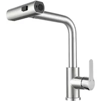 Wasserhahn Küche Küchenarmatur Ausziehbar - Mischbatterie Mit Brause Spültischarmatur Spüle 360° Drehbar Armatur Edelstahl 2 Stück Strahlarten Küchenwasserhahn - Gebürsteter Nickel - Gbly