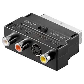 goobay Scart-Adapter 3x Cinch/S-Video 0 m Schwarz