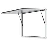 Vevor Imbissfenster für Imbisswagen 1220 x 915 mm Servicefenster aus Aluminiumlegierung für Imbisswagen, bis zu 85° schwenkbares Servierfenster mit Markisentür & Zughaken, für Imbisswagen