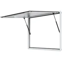Vevor Imbissfenster für Imbisswagen 1220 x 915 mm Servicefenster aus Aluminiumlegierung für Imbisswagen, bis zu 85° schwenkbares Servierfenster mit Markisentür & Zughaken, für Imbisswagen