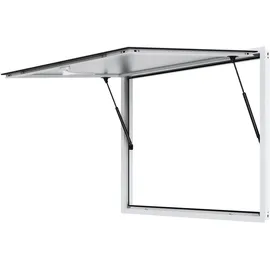 Vevor Imbissfenster für Imbisswagen 1220 x 915 mm Servicefenster aus Aluminiumlegierung für Imbisswagen, bis zu 85° schwenkbares Servierfenster mit Markisentür & Zughaken, für Imbisswagen