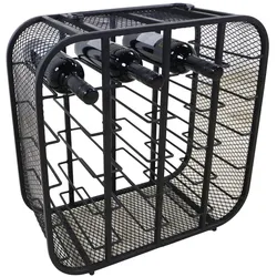 HSM Collection Stehendes Weinregal aus Metall, 55x25x55 cm, 12 Flaschen