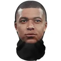 Aristo Solutions Realistische Kylian Mbappe 3D-Druck Vollgesichtsmaske – Atmungsaktiv, leicht & bequem, ideal für Cosplay, Partys, Halloween, Karnveal & Events