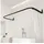 ERICA Duschvorhangstange L-Form 4-in-1 160 x 65 cm schwarz