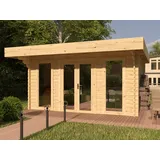 Gartenhaus BBH Rosie 44 mm natur Gerätehaus Geräteschuppen Holz Flachdach