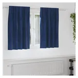 vidaXL Verdunkelungsvorhänge 2 pcs Dunkelblau 140 x 140 cm Samt